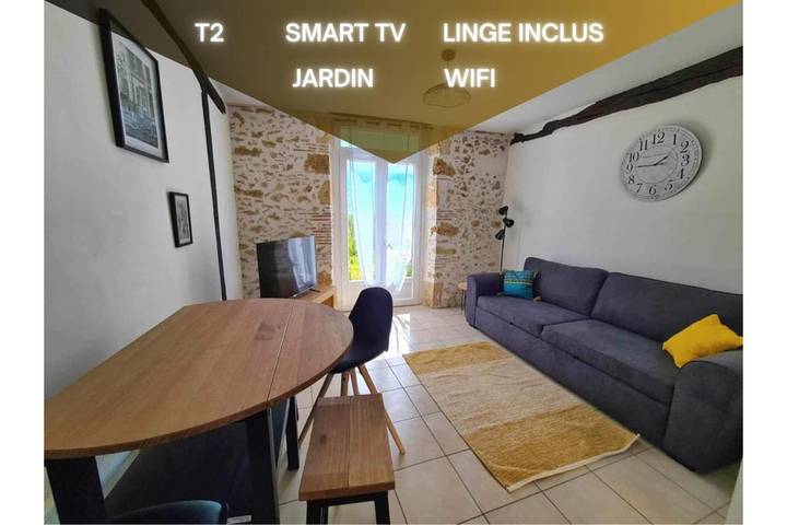 Appartement de vacances pour 4 personnes, avec vue et jardin