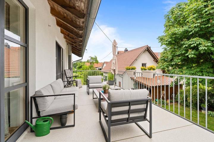 Ferienwohnung für 5 Personen, mit Garten und Ausblick in Memmingen - 4
