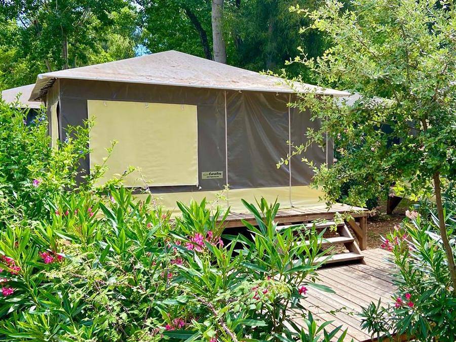 Camping Le Sagone - Bungalowzelt 4 personen - Zeltbungalow 2 Schlafzimmer - ohne Sanitäranlagen in Sagone, Vico