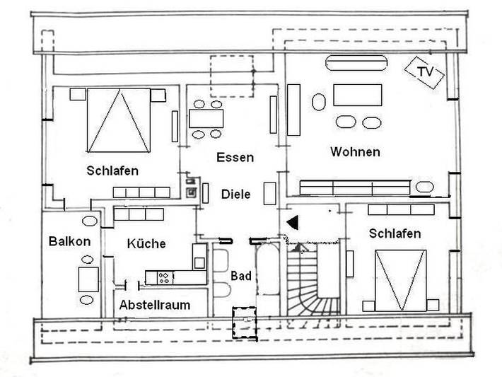 Ferienwohnung für 4 Personen, mit Balkon in Billerbeck - 3