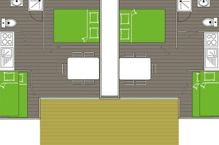 Chalet pour 8 personnes, avec piscine et terrasse