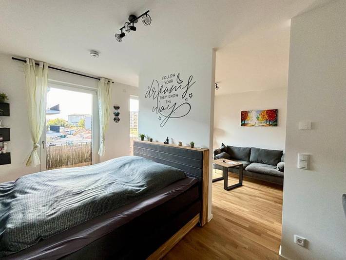 Ferienwohnung für 3 Personen, mit Balkon und Terrasse sowie Ausblick in Klassisches Weimar