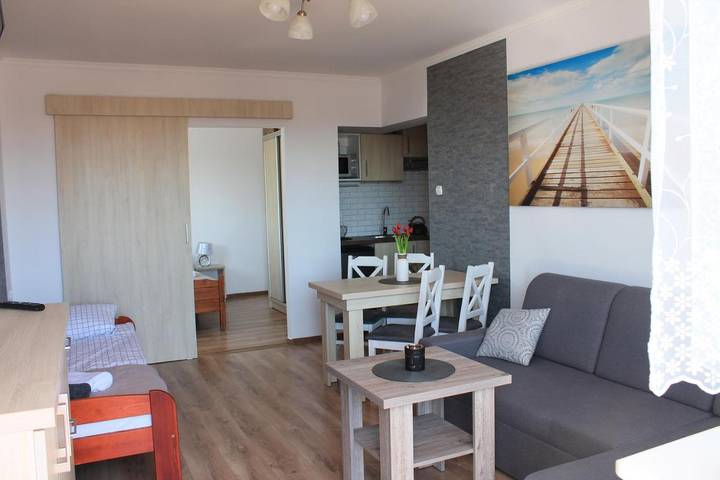 Bed & breakfast dla 5 osób, z balkon i widok oraz ogród w Władysławowo