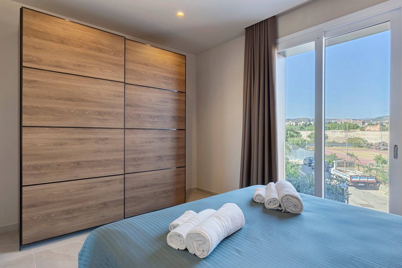 Appartement entier, Appartement 'Scirocco' avec balcon, Wi-Fi et climatisation in Santa Flavia, Province de Palerme