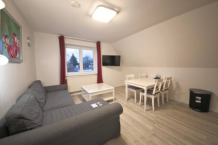 Ferienwohnung für 4 Personen, mit Terrasse und Sauna sowie Garten, mit Haustier in Angeln Halbinsel