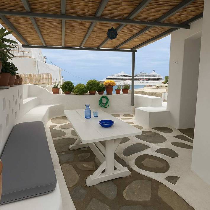 Apartment for 2 people, with balcony, child-friendly in Mykonos