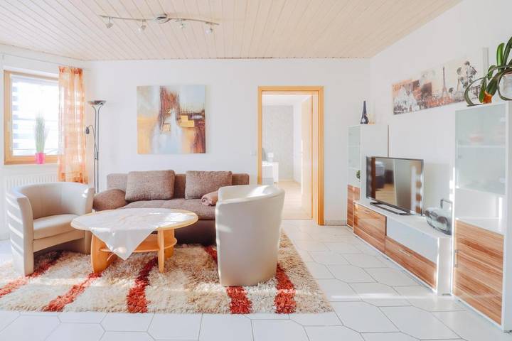 Ferienwohnung für 4 Personen, mit Terrasse und Ausblick in Weilersbach (Bayern)