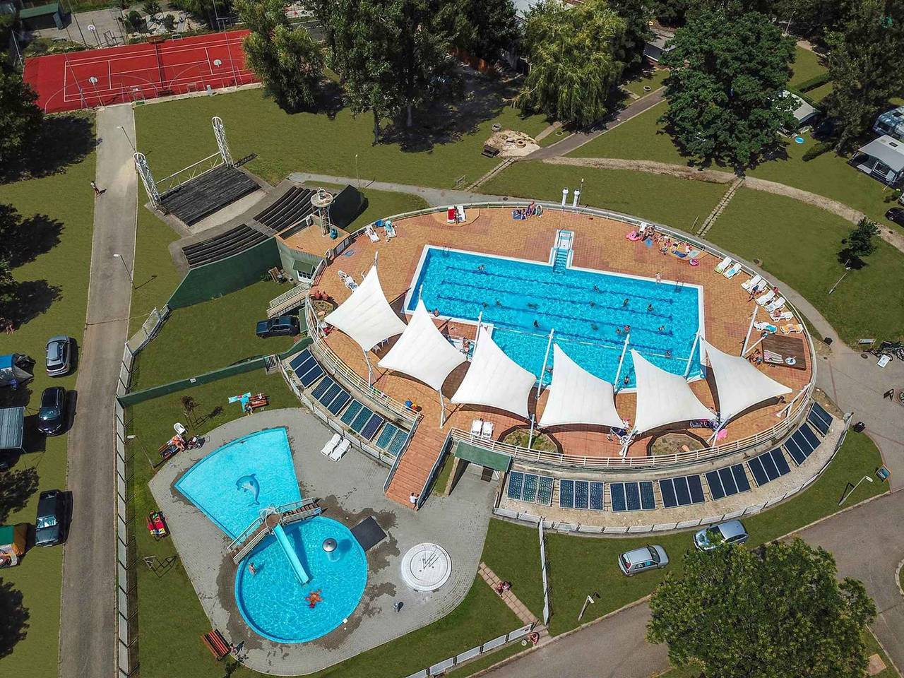 Mobilehome mit Klimaanlage, Terrasse und Pool  in Balatonfüred, Balatonfüredi járás