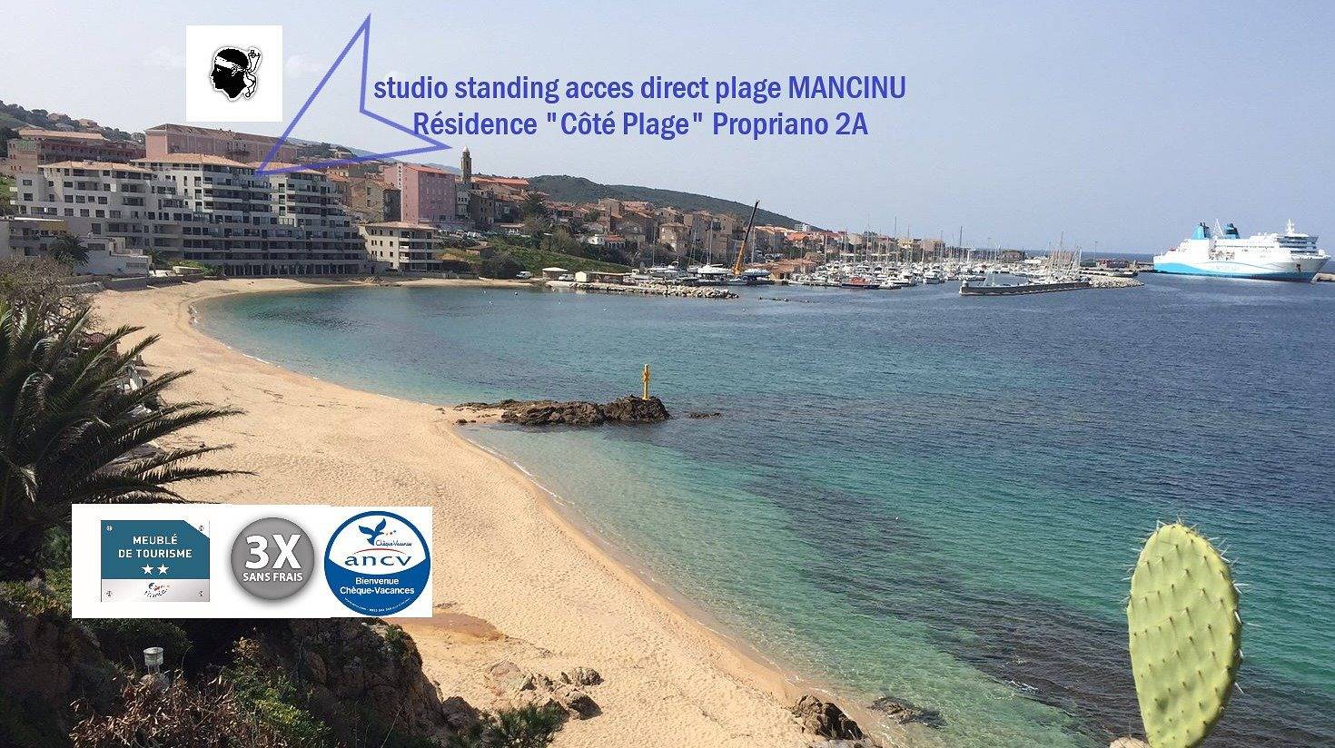 Studio entier, Studio sur la plage - parking privé - Chèques vacances ok in Propriano, Arrondissement de Sartène