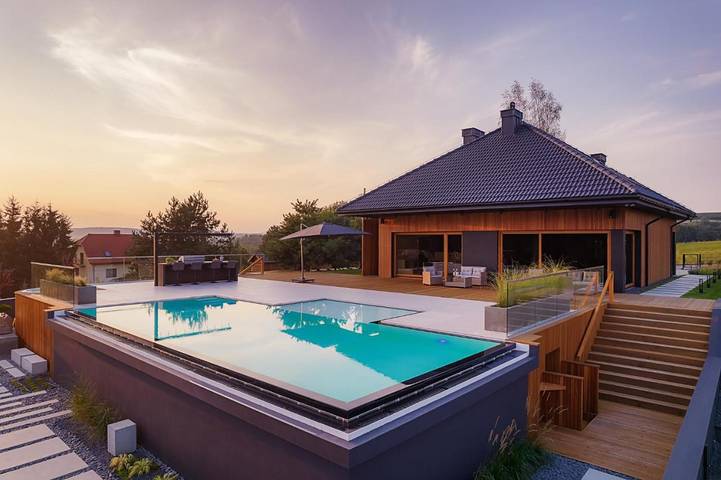 Villa für 8 Personen, mit Sauna und Garten sowie Pool und Ausblick, mit Haustier - 1