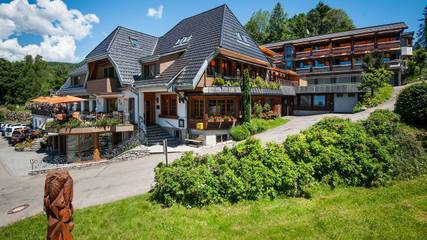 Ferienwohnung für 4 Personen, mit Pool und Whirlpool sowie Garten und Sauna, kinderfreundlich in Häusern