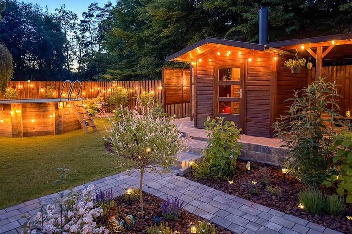 Ferienhaus für 4 Personen, mit Sauna und Garten, mit Haustier