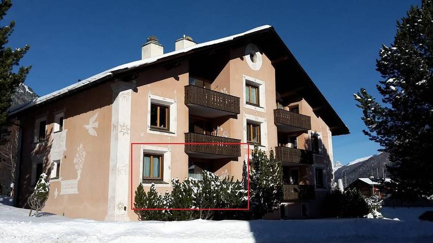 Ferienwohnung für 4 Personen, mit Balkon und Garten sowie Sauna in Bever