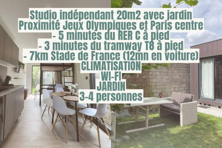 Appartement de vacances pour 3 personnes, avec jardin et terrasse