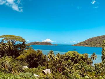 Maison d’hôte pour 2 personnes, avec jardin et vue dans Huahine