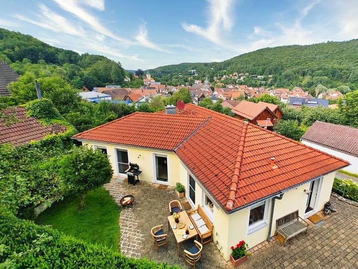 Ferienhaus für 5 Personen, mit Balkon und Terrasse sowie Garten und Sauna in der Fränkische Schweiz