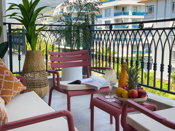 Gîte pour 6 personnes, avec piscine ainsi que sauna et balcon à Alanya