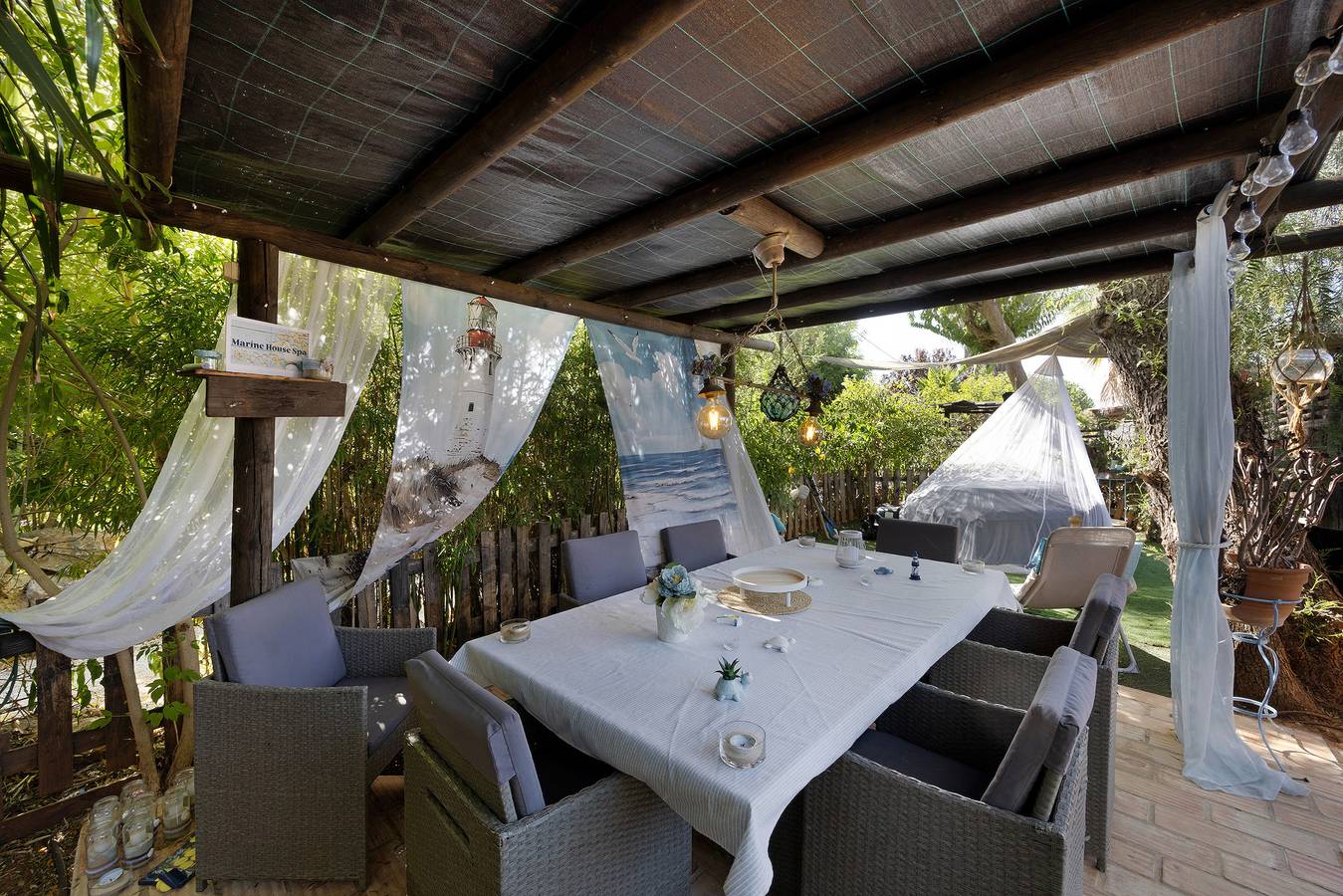 Landhaus 'Marine House' mit Bergblick, Wlan und Klimaanlage in Freguesia da Luz de Tavira, Parque Natural da Ria Formosa