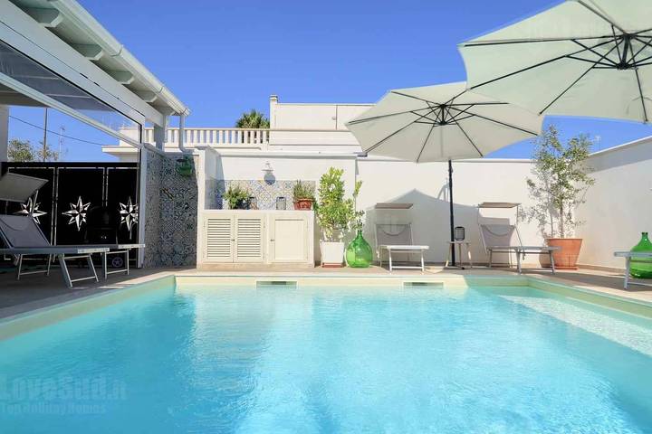 Casa de vacaciones para 13 personas con piscina in Castrignano del Capo, Golfo de Tarento