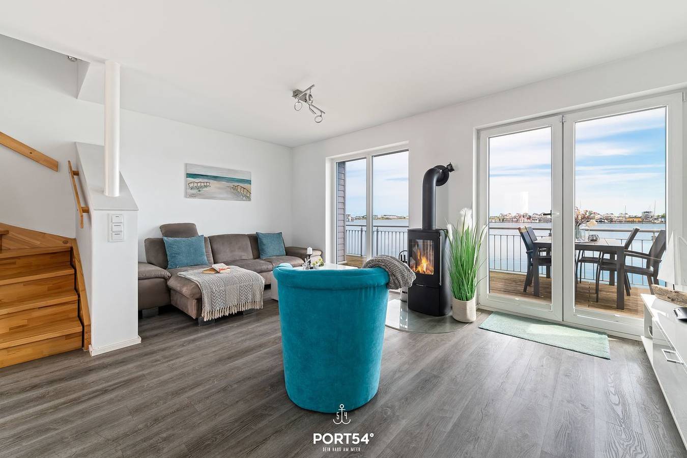Strandnest - 1.Reihe am Wasser, Sauna, Whirlwanne, Dusche, Kamin, Dachterrasse in Olpenitz, Kappeln