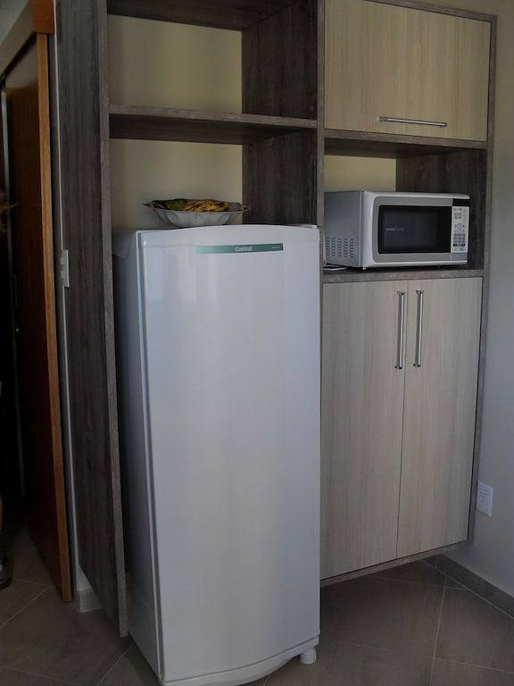 Ganze Wohnung, Fit 1 Schlafzimmer mit Panoramablick auf den Strand, Wi-Fi, Gar. Kollektiv, Embaré (Kanal 4) in Santos, Baixada Santista