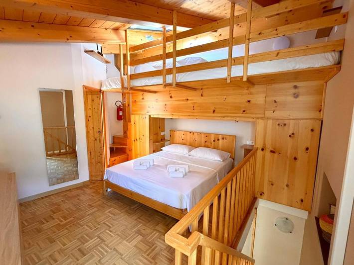 Baita per 6 persone, con balcone e panorama, adatto a famiglie con bambini in Campania