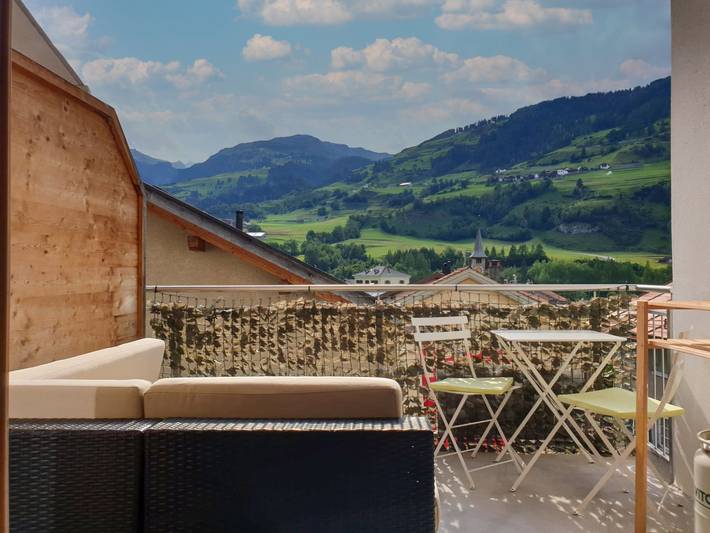 Ferienwohnung für 7 Personen, mit Ausblick und Balkon
