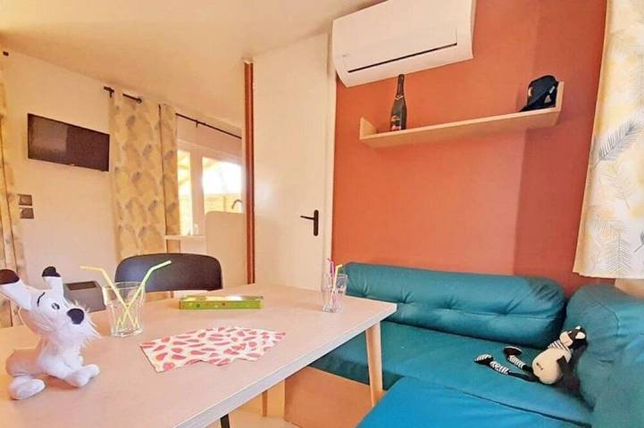 Zecamping 3* pet friendly mobil-home Tv Lv clim 32m2 6 pers in Bauduen, Brignoles Region