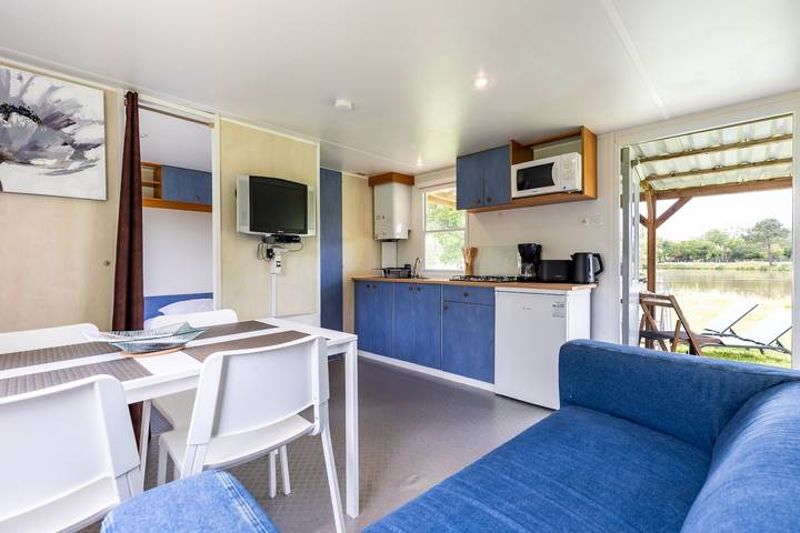 Alojamiento al aire libre, relax en el Lago de Isachris en Queyrac, Médoc - Mobilhome 6 in Queyrac, Lesparre-Médoc region