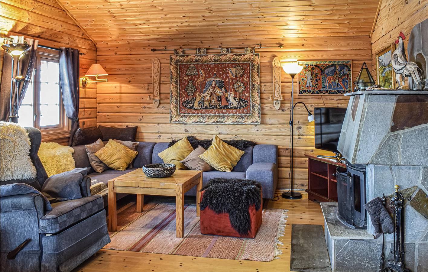 Feriehus for 9 personer med hage in Myrkdalen, Voss