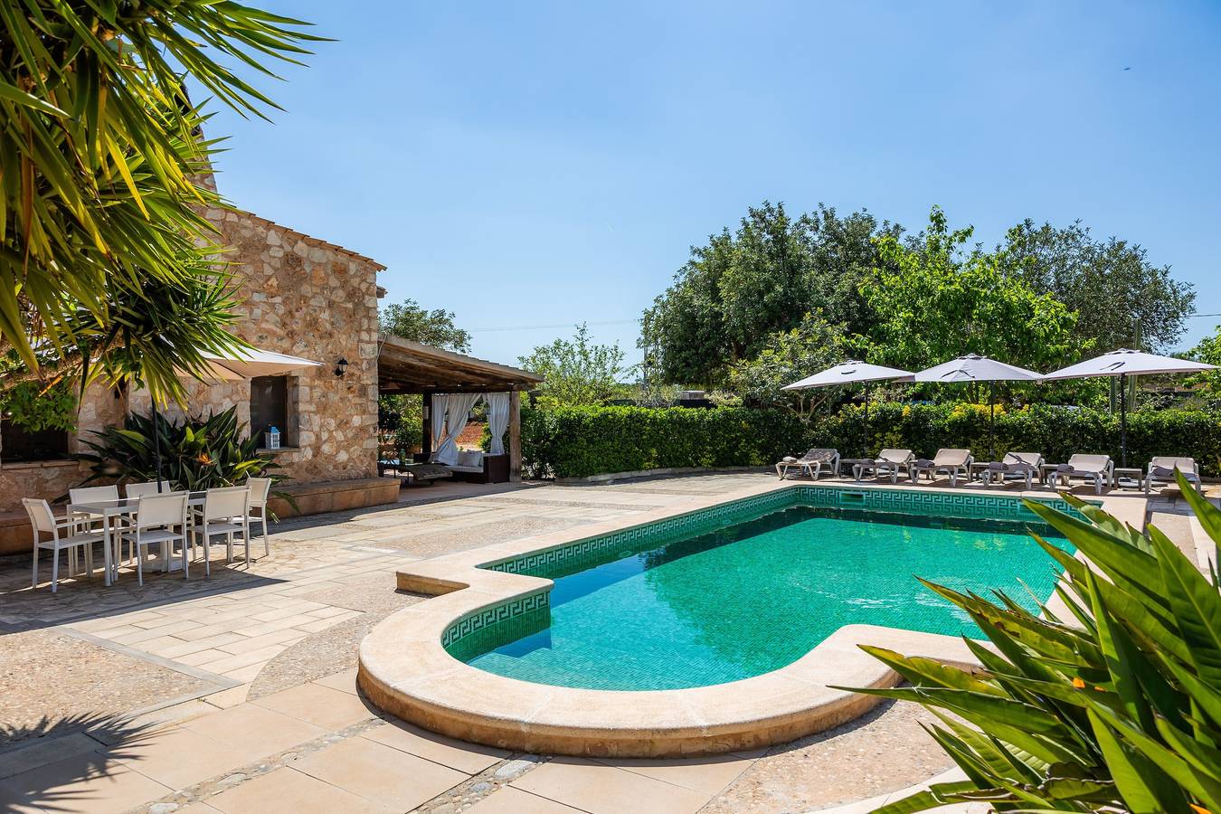 Villa "Can Rosillo" mit Wi-Fi, Garten, Baumhaus, Terrassen & Pool in Llucmajor, Mallorca Süden