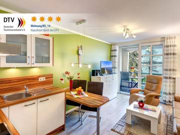 Ferienwohnung für 2 Personen, mit Garten und Sauna sowie Seeblick in Benz
