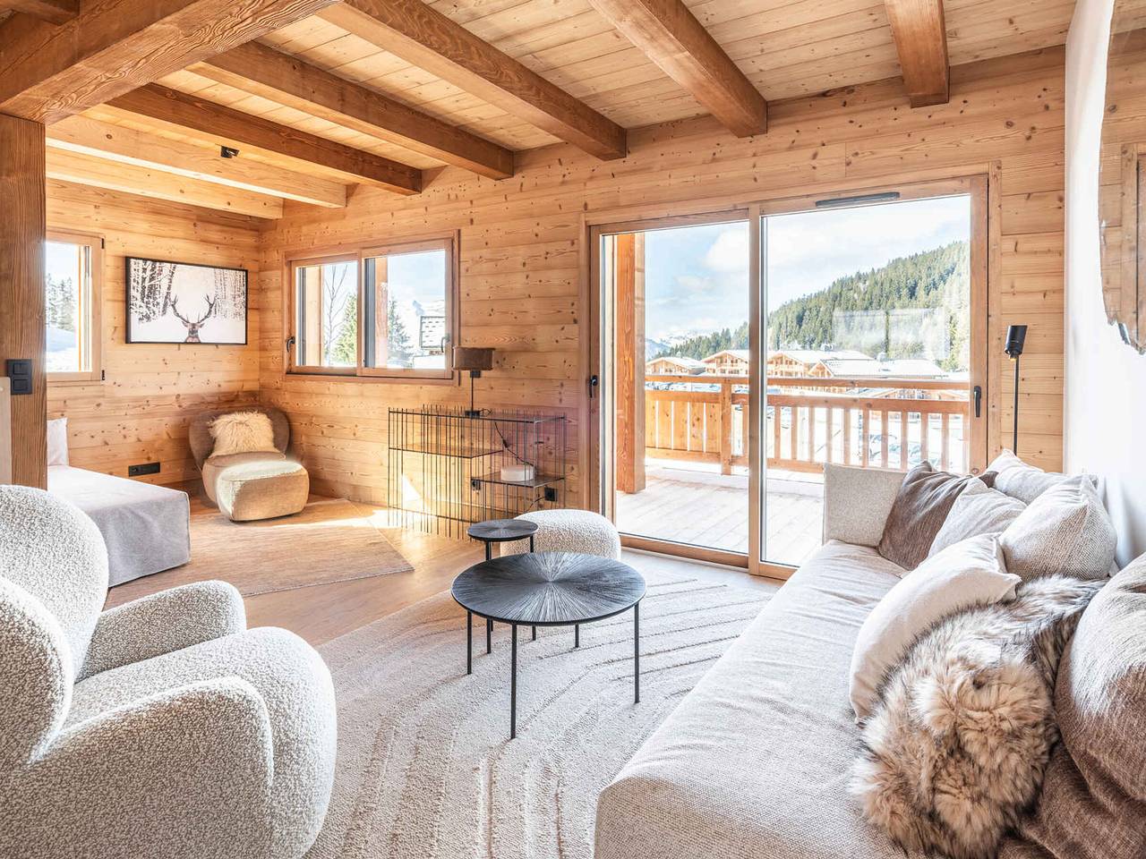 Luxus-Halbchalet mit 3 Schlafzimmern in La Clusaz mit atemberaubender Aussicht in Manigod, Annecy und Umgebung