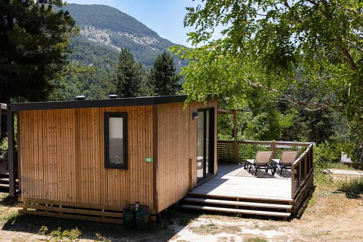 Caravane pour 2 personnes, avec Balcon/Terrasse et Terrasse