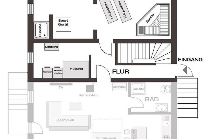 Ferienwohnung für 4 Personen, mit Garten und Balkon sowie Sauna in Puttgarden - 3