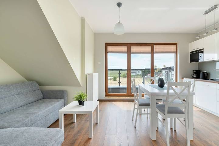 Ferienwohnung für 6 Personen, mit Meerblick und Garten in Puck
