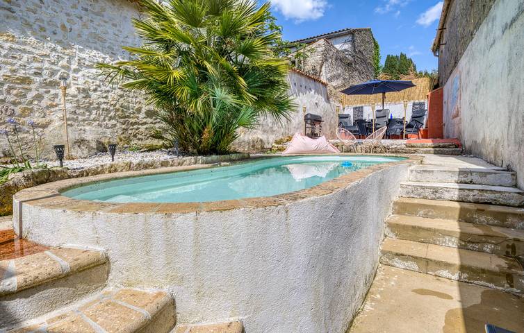Maison de vacances pour 8 personnes, avec jardin ainsi que piscine et terrasse