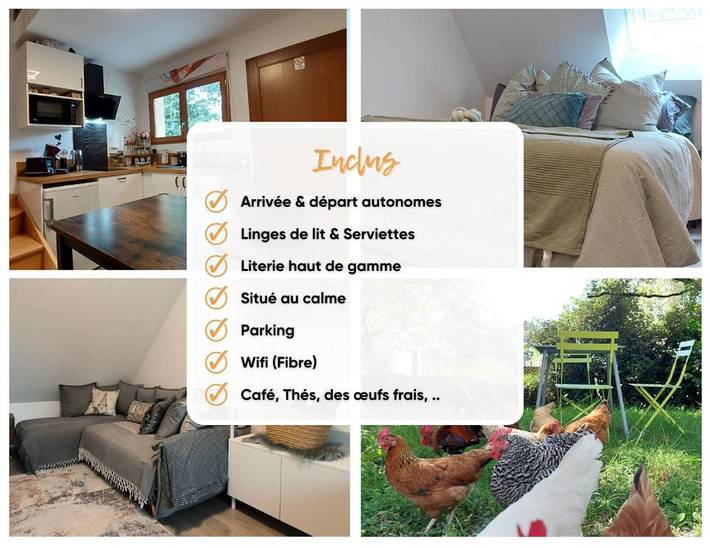 Appartement de vacances pour 4 personnes, avec jardin et vue