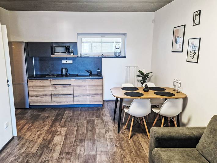 Ferienwohnung für 4 Personen, mit Terrasse und Seeblick sowie Garten am Nationalpark Böhmerwald