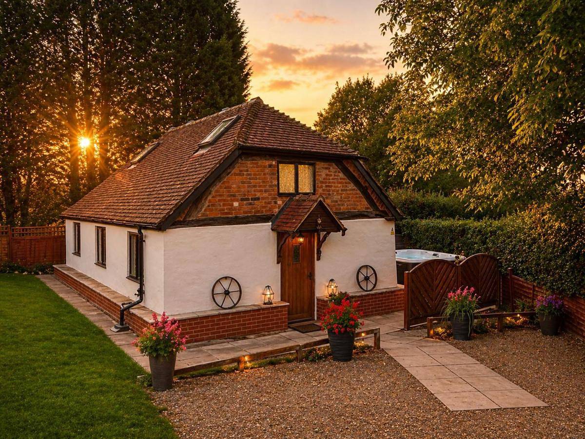 Romeo Cottage - Sleeps 4 - Open Plan Barn - Private Hot Tub & Garden in Wilmcote, Warwickshire