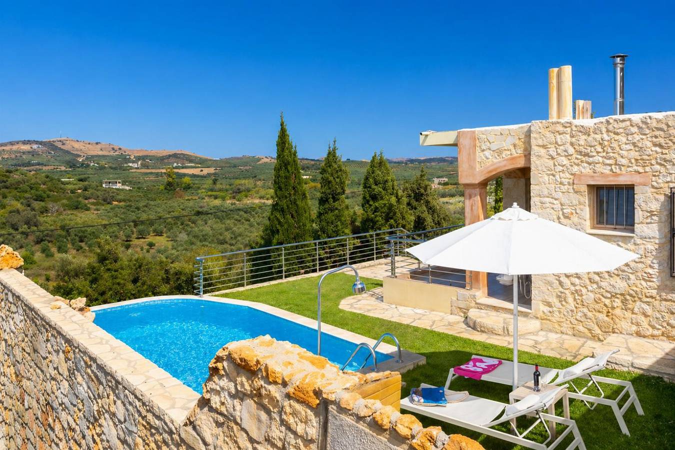 Villa für 2 Personen mit Meerblick in Roumeli, Rethymno und Umgebung