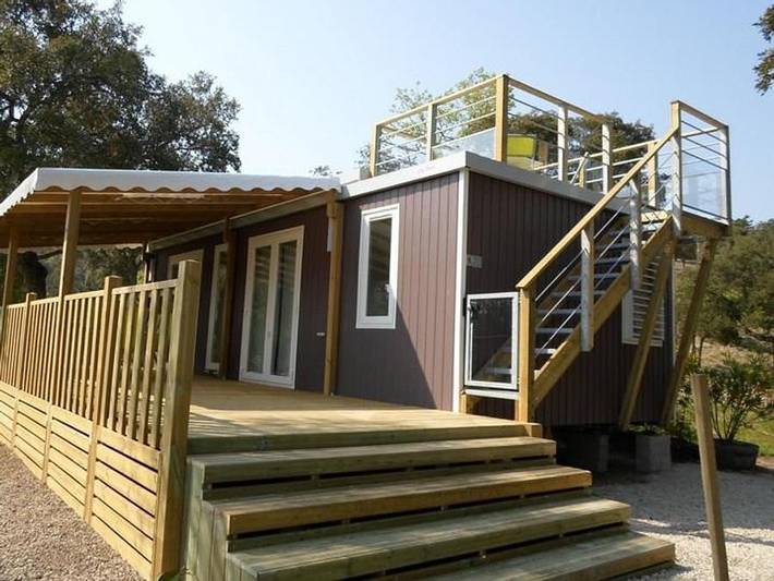 Domaine De La Bergerie - Mobilheim 4 personen - Privilège Solarium - 2 Schlafzimmer - 4 Personen in Roquebrune-sur-Argens, Mittelmeerküste (Frankreich)