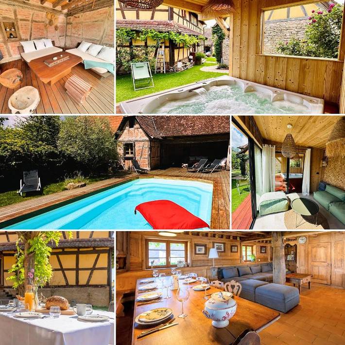 Location de vacances pour 14 personnes, avec jacuzzi ainsi que piscine et jardin, animaux acceptés à Rangen - 2