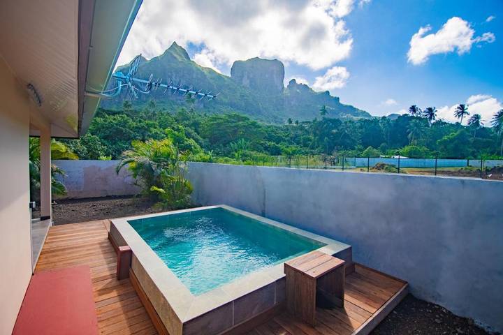 Maison de vacances pour 4 personnes, avec jardin ainsi que piscine et vue