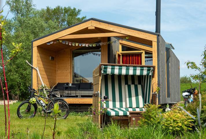 Ferienhaus für 4 Personen, mit Balkon und Terrasse sowie Garten