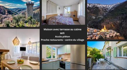 Location de vacances pour 7 personnes, avec terrasse à Lucéram