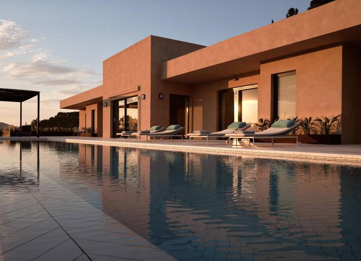 Location de vacances pour 8 personnes, avec jardin dans Kalamaki