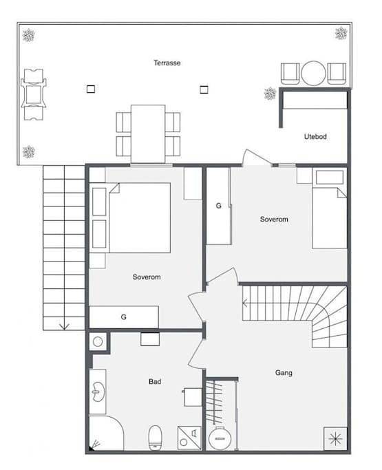 Gîte pour 7 personnes, avec vue ainsi que jardin et terrasse dans Narvik - 3