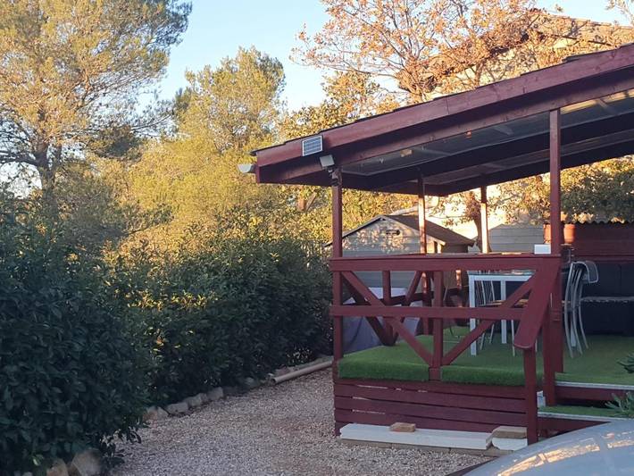 Camping pour 5 personnes, avec Terrasse ainsi que Piscine et Vue