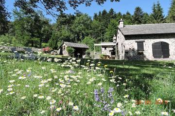 Gîte pour 8 personnes, avec jardin, animaux acceptés à Queyrières